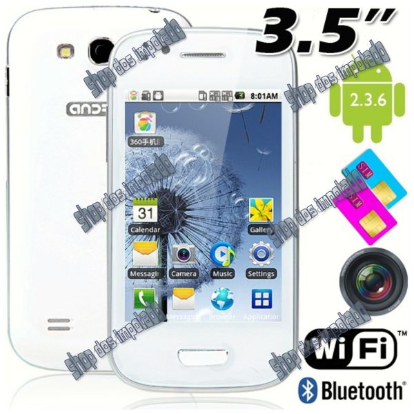 Smart Phone P02-N93 Android 2.3 Display de 3.5